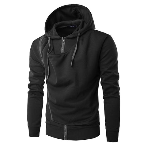 Stylish Men Hoodies Sweatshirt Casual Double Zipper Long Sleeve Hooded Hoodie Coat Jackets Tracksuits For Men S-L