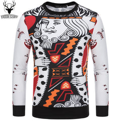 New 2016 Hot Pullover Hoodies men/women Playing cards print 3d Men Hoodies Sweatshirt hip hop Streetwear Size M-3XL