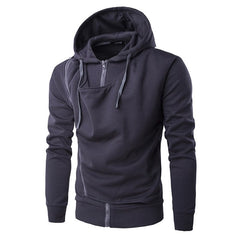 Stylish Men Hoodies Sweatshirt Casual Double Zipper Long Sleeve Hooded Hoodie Coat Jackets Tracksuits For Men S-L