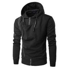 Stylish Men Hoodies Sweatshirt Casual Double Zipper Long Sleeve Hooded Hoodie Coat Jackets Tracksuits For Men S-L