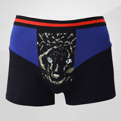 Animal Printed Mens Underpants Sexy Mens Mid Rised Modal Boxers Underwear U Convex Pouch Masculinas Boxers Plus Size