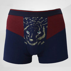 Animal Printed Mens Underpants Sexy Mens Mid Rised Modal Boxers Underwear U Convex Pouch Masculinas Boxers Plus Size