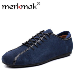 New 2017 Nubuck Leather Men's Casual Shoes Spring & Autumn Male Shoes Men Suede Genuine Leather Shoes Men Flats Zapatillas LS090