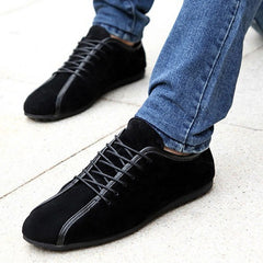 New 2017 Nubuck Leather Men's Casual Shoes Spring & Autumn Male Shoes Men Suede Genuine Leather Shoes Men Flats Zapatillas LS090