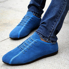 New 2017 Nubuck Leather Men's Casual Shoes Spring & Autumn Male Shoes Men Suede Genuine Leather Shoes Men Flats Zapatillas LS090