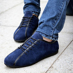 New 2017 Nubuck Leather Men's Casual Shoes Spring & Autumn Male Shoes Men Suede Genuine Leather Shoes Men Flats Zapatillas LS090