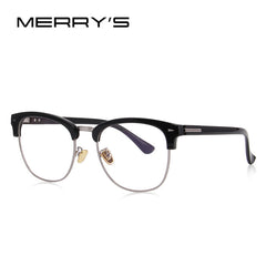 MERRY'S DESIGN Men/Women Classic Retro Eyeglasses Half Metal Eyewear S'2071