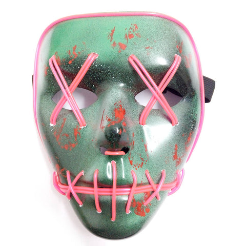 LED Light Up Flashing Skull Mask Skeleton Halloween Rave Party Favor Cosplay BM88