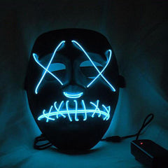 LED Light Up Flashing Skull Mask Skeleton Halloween Rave Party Favor Cosplay BM88