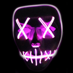 LED Light Up Flashing Skull Mask Skeleton Halloween Rave Party Favor Cosplay BM88