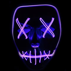 LED Light Up Flashing Skull Mask Skeleton Halloween Rave Party Favor Cosplay BM88