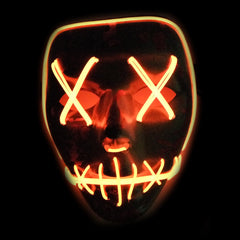 LED Light Up Flashing Skull Mask Skeleton Halloween Rave Party Favor Cosplay BM88