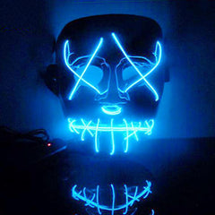 LED Light Up Flashing Skull Mask Skeleton Halloween Rave Party Favor Cosplay BM88
